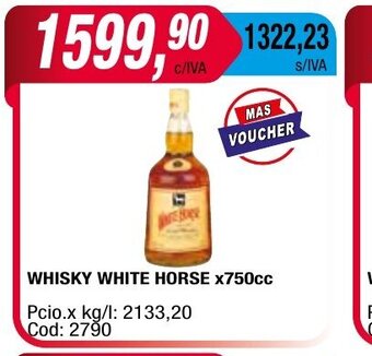 Maxiconsumo Whisky White Horse x 750cc oferta