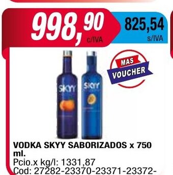 Maxiconsumo Vodka Skyy Saborizados x 750ml oferta