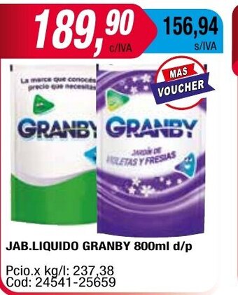 Maxiconsumo Jab. Liquido Granby 800ml d/p oferta