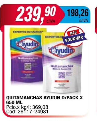 Maxiconsumo Quitamanchas Ayudin D/Pack x 650ml oferta