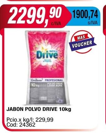 Maxiconsumo Jabon Polvo Drive 10kg oferta