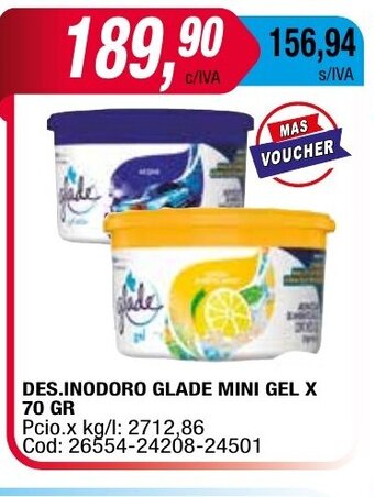 Maxiconsumo Des. Inodoro Glade Mini Gel x 70gr oferta