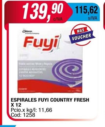 Maxiconsumo Espirales Fuyi Country Fresh x 12 oferta