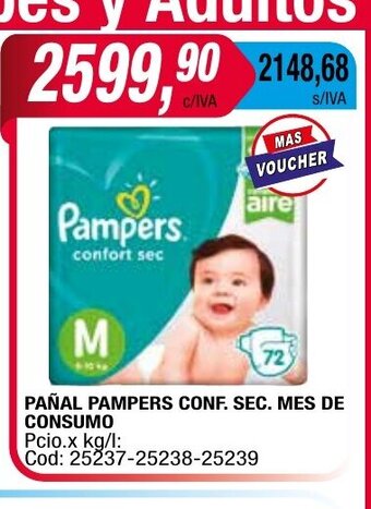 Maxiconsumo Pañal Pampers Conf. Sec. Mes de Consumo oferta