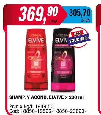 Maxiconsumo Shamp. Y Acond. Elvive x 200ml oferta