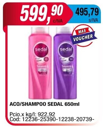 Maxiconsumo Aco/Shampoo Sedal 650ml oferta