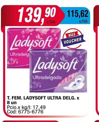 Maxiconsumo T. Fem. Ladysoft Ultra Delg. x 8un oferta