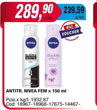 Maxiconsumo Antitr. Nivea Fem x 150ml oferta