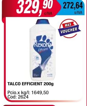 Maxiconsumo Talco Efficient 200g oferta