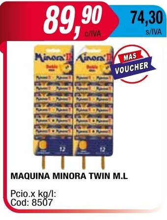 Maxiconsumo Maquina Minora Twin M.L oferta