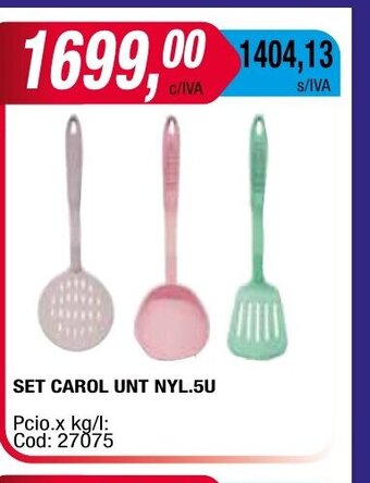 Maxiconsumo Set Carol Unt Nyl. 5u oferta