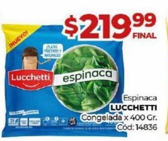 Diarco Espinaca Lucchetti oferta