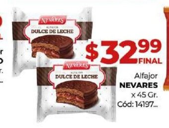 Diarco Alfajor Nevares oferta