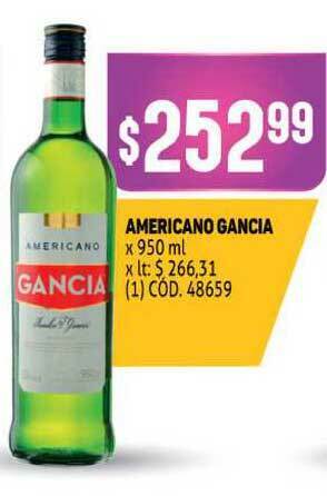 Makro Americano Gancia x 950ml oferta