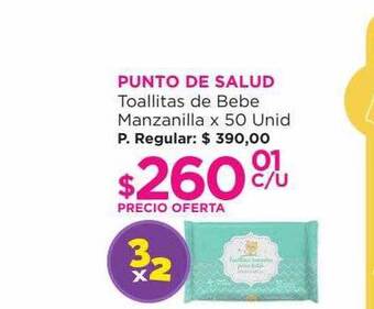 Punto de Salud Punto de salud toallitas de bebe manzanilla oferta
