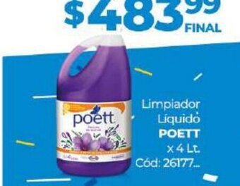 Diarco Limpiador Líquido Poett x 4 Lt oferta