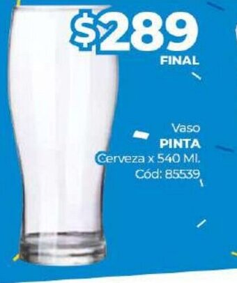 Diarco Vaso Pinta Gerveza x 540 ml oferta