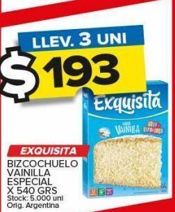 Carrefour Maxi Bizcochuelo exquisita x 540g oferta