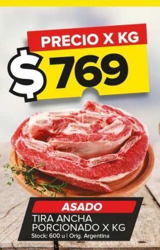 Carrefour Maxi Asado tira ancha x kg oferta