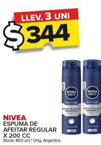 Carrefour Maxi Espuma de afeitar nivea x 200cc oferta