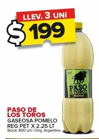 Carrefour Maxi Gaseosa paso de los toros x 2,25l oferta