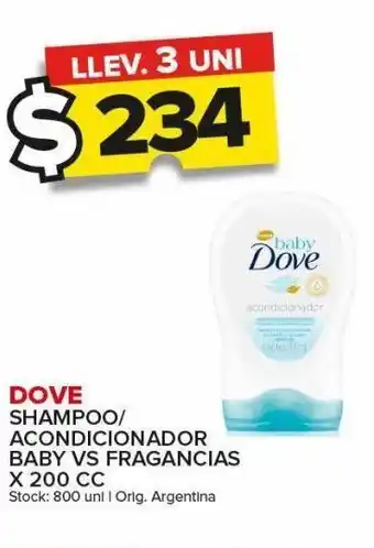 Carrefour Maxi Shampoo/acondicionador dove x 200cc oferta