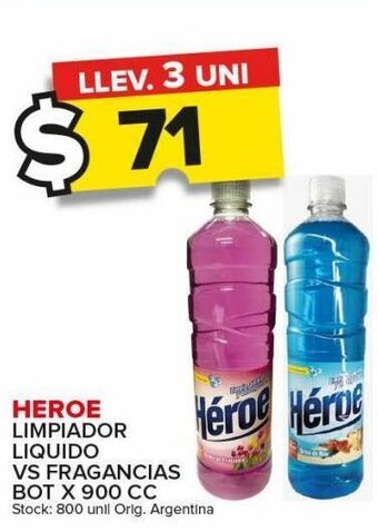Carrefour Maxi Limpiador líquido heroe x 900cc oferta