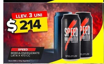 Carrefour Maxi Bebida energética speed x 473cc oferta
