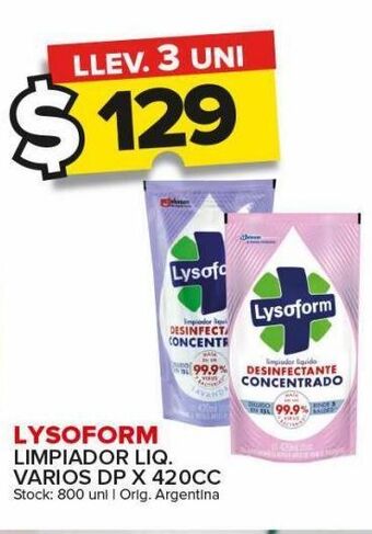 Carrefour Maxi Limpiador lysoform x 420cc oferta
