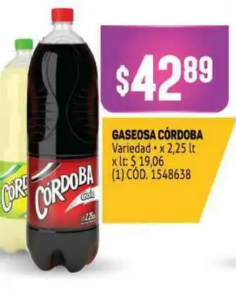 Makro Gaseosa Córdoba x 2.25lt oferta
