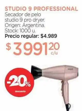 Farmacity Studio 9 professional secador de pelo studio 9 pro dryer oferta