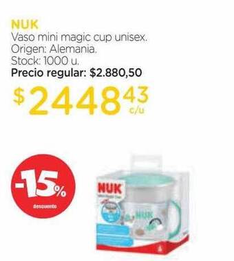Farmacity Nuk vaso mini magic cup unisex -15% descuento oferta
