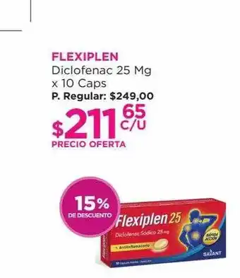 Punto de Salud Flexiplen diclofenac 25 mg 15% de descuento oferta