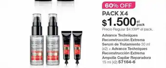 Avon Advance techniques reconstrucción extrema serum de tratamiento + advance techniques reconstrucción extrema ampolla capilar re oferta