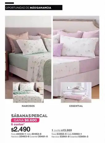 Avon Sábanas percal oferta