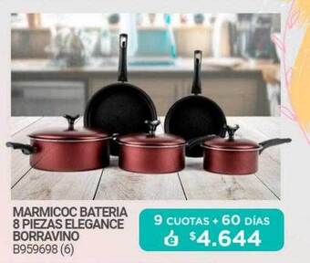 Punto Blu Marmicoc bateria 8 piezas elegance borravino oferta