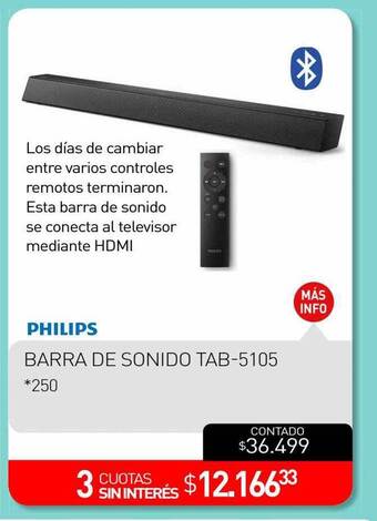 La Anonima Philips barra de sonido tab-5105 oferta