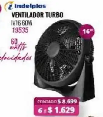 Indelplas ventilador turbo