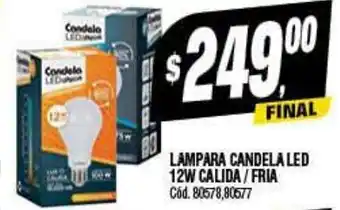 Supermercados Yaguar Lampara Candela LED 12W Calida / Fria oferta