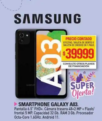 Red del Hogar Samsung smartphone galaxy ao3 oferta