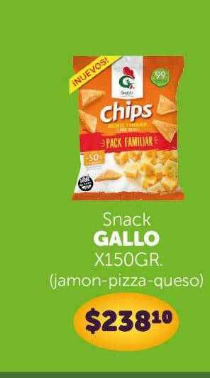 La Gallega Supermercados Snack gallo x150gr jamon pizza queso oferta