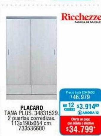 Perozzi Placard ricchezze oferta