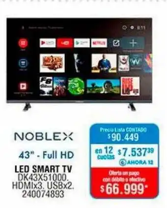 Perozzi Led smart tv noblex oferta