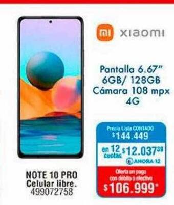 Xiaomi note 10 pro celular libre