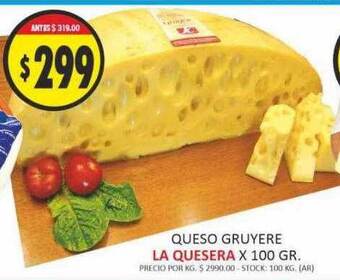Supermercados Becerra Queso gruyere la quesera oferta