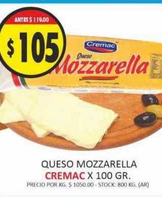Supermercados Becerra Queso mozzarella cremac oferta