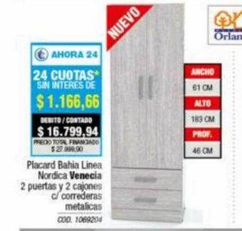 Rio Shop Deco Placard bahia linea nordica venecia orlandi oferta
