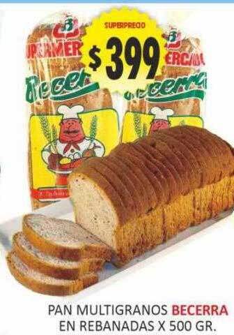 Supermercados Becerra Pan multigranos becerra en rebanadas oferta