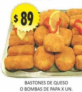 Supermercados Becerra Bastones de queso o bombas de papa oferta