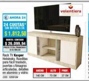 Rio Shop Deco Rack tv kasper helsinsky volentiera oferta